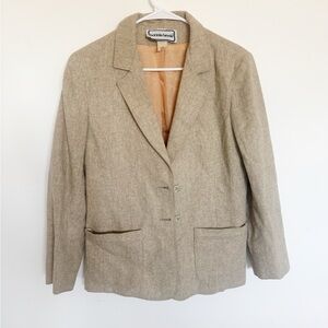 Vintage Bobbie Brooks Light Tan Wool Blend Blazer Jacket